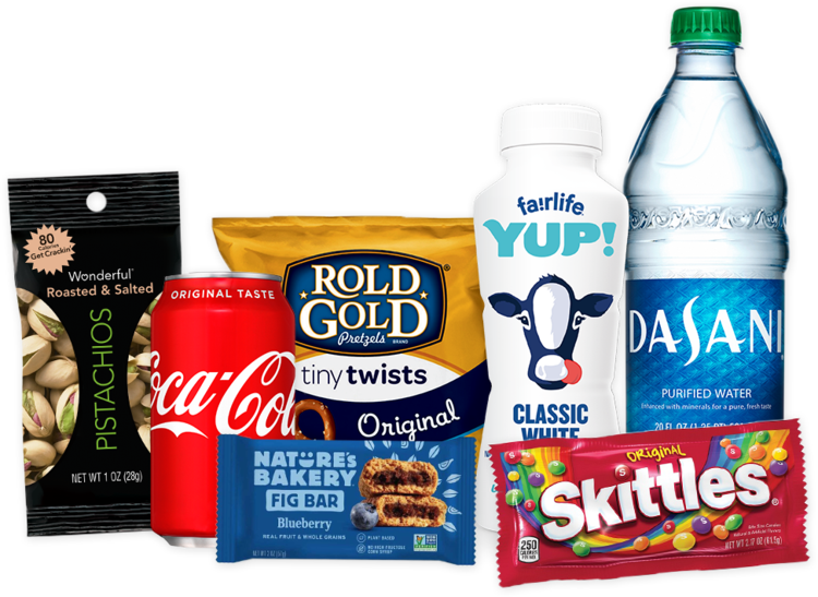 Selection of vending foods offered by Breaktime Beverage